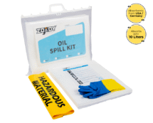 10 Liter Oil Spill Kit in Transparent Carry Bag