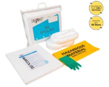 10 Liter Oil Spill Kit in Transparent Carry Bag