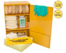 120 Liter Chemical Spill Kit in Wall Mountable Cabinet