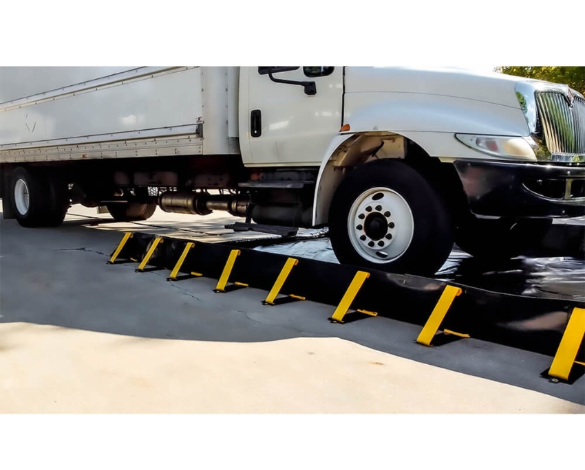 Snap-Foam Drive Through Spill Containment Berm, Air-lance tested to ensure the seal of welds, Liquid tested and reviewed for leaks.