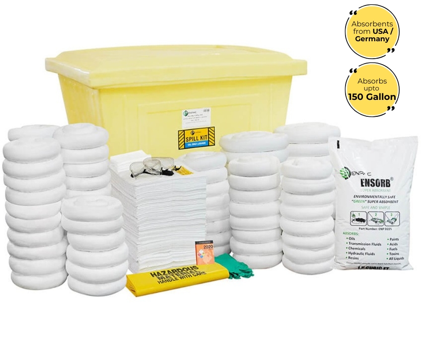 150 Gallon Oil Spill Kit in ENPAC Extra Large TOTE