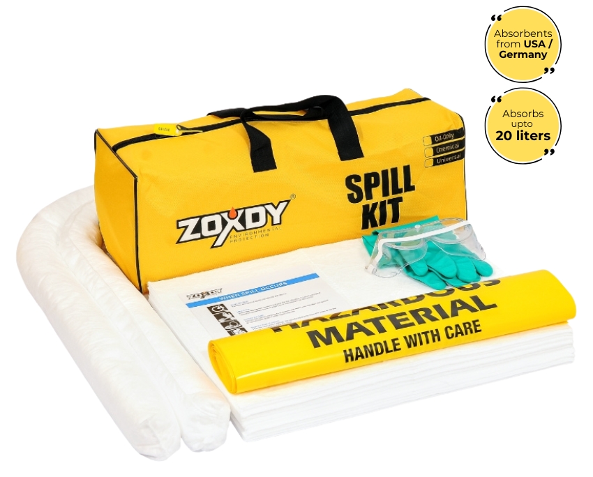 20 Liter Oil Spill Kit in Nylon Carry Bag