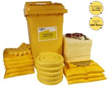 360 Liter Chemical Spill Kit in Wheelie Bin