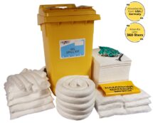 360 Liter Oil Spill Kit in Wheelie Bin