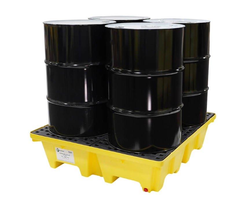 4 Drum Spill Pallet, Slim-Line, Nestable