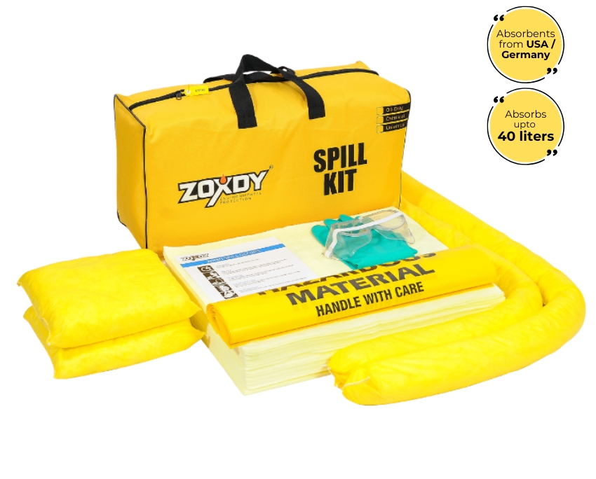 40 Liter Chemical Spill Kit in Nylon Carry Bag