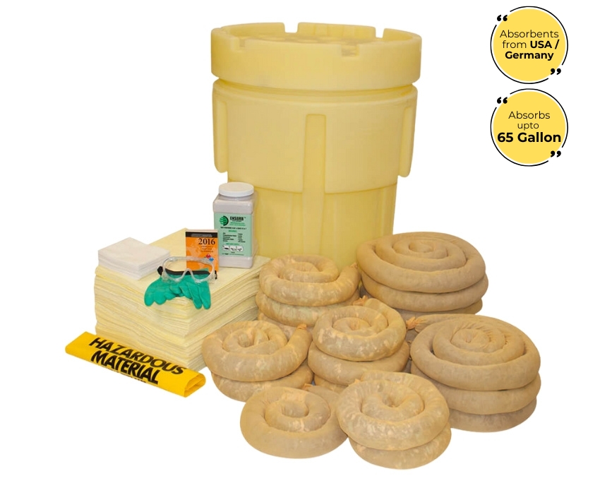 65 Gallon Chemical Spill Kit in ENPAC Salvage Drum