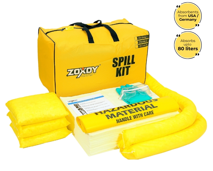 80 Liter Chemical Spill Kit in Nylon Carry Bag