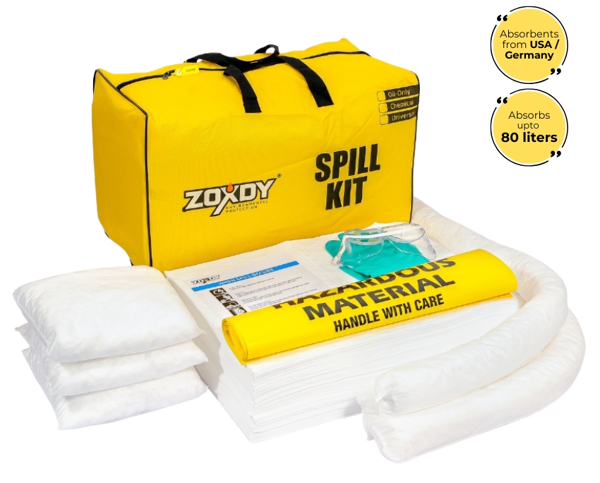 80 Liter Oil Spill Kit in Nylon Carry Bag