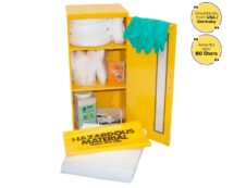 80 Liter Oil Spill Kit in Wall Mountable Cabinet