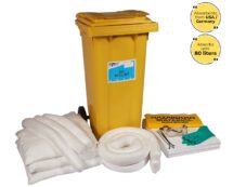 80 Liter Oil Spill Kit in Wheelie Bin