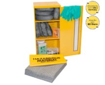 80 Liter Universal Spill Kit in Wall Mountable Cabinet