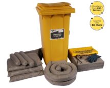 80 Liter Universal Spill Kit in Wheelie Bin