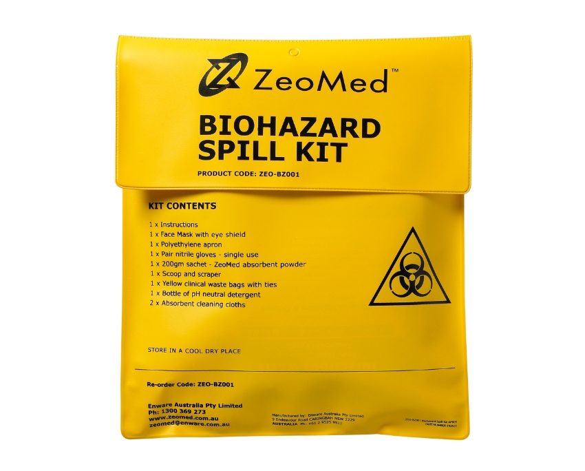 Biohazard Spill Kit in Yellow Satchel 