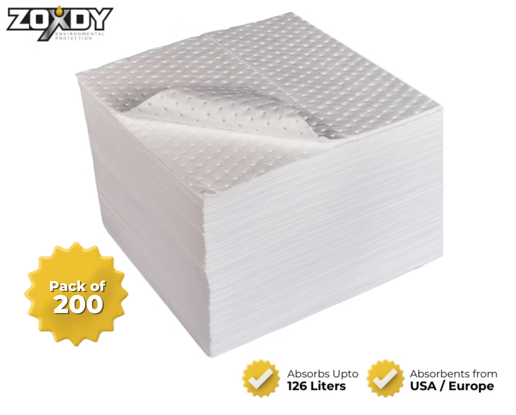 oil absorbent bonded pad