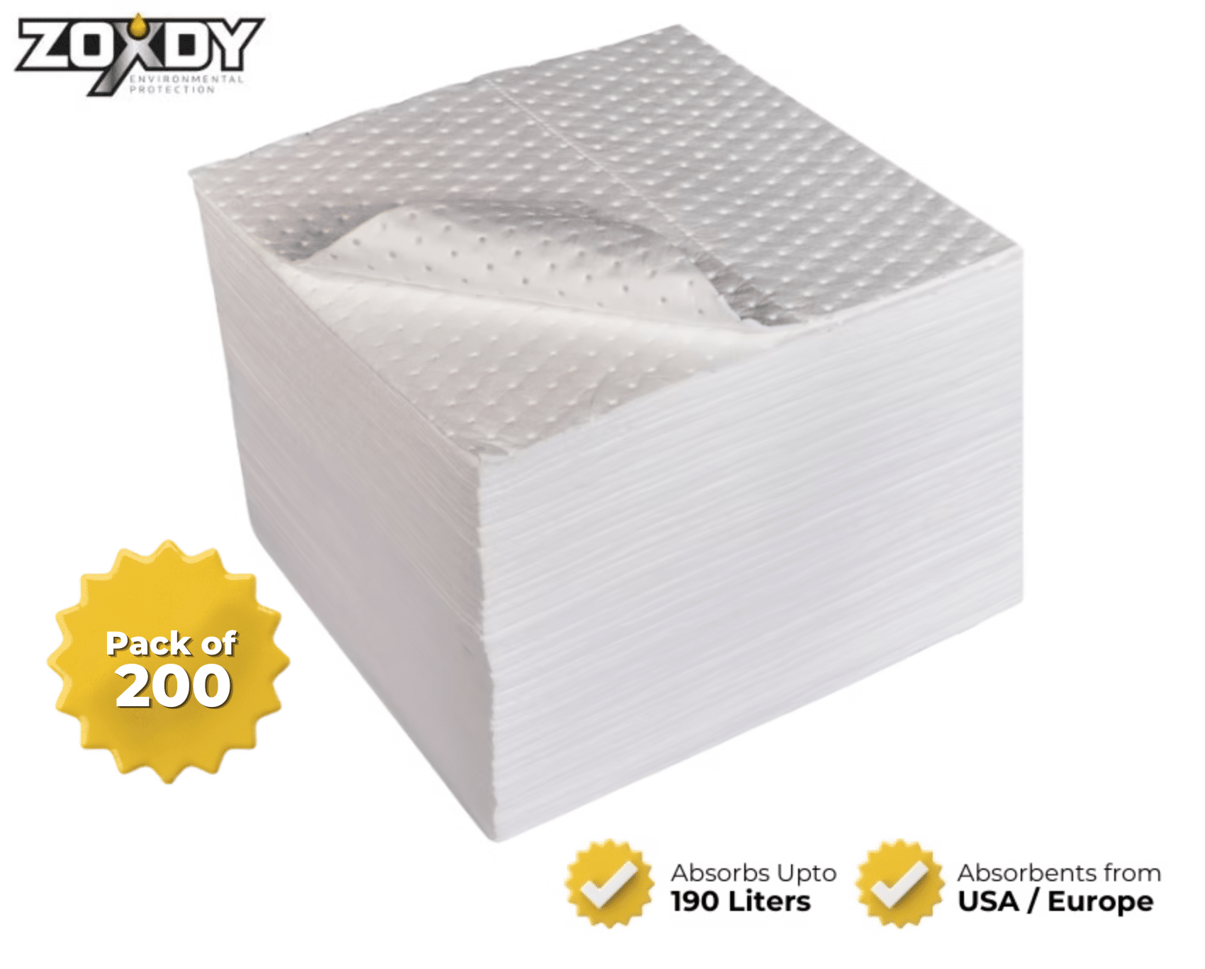 oil absorbent bonded pad
