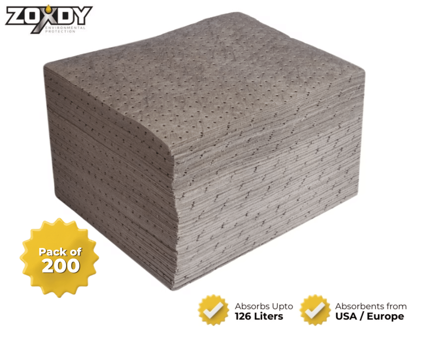 universal absorbent bonded pad