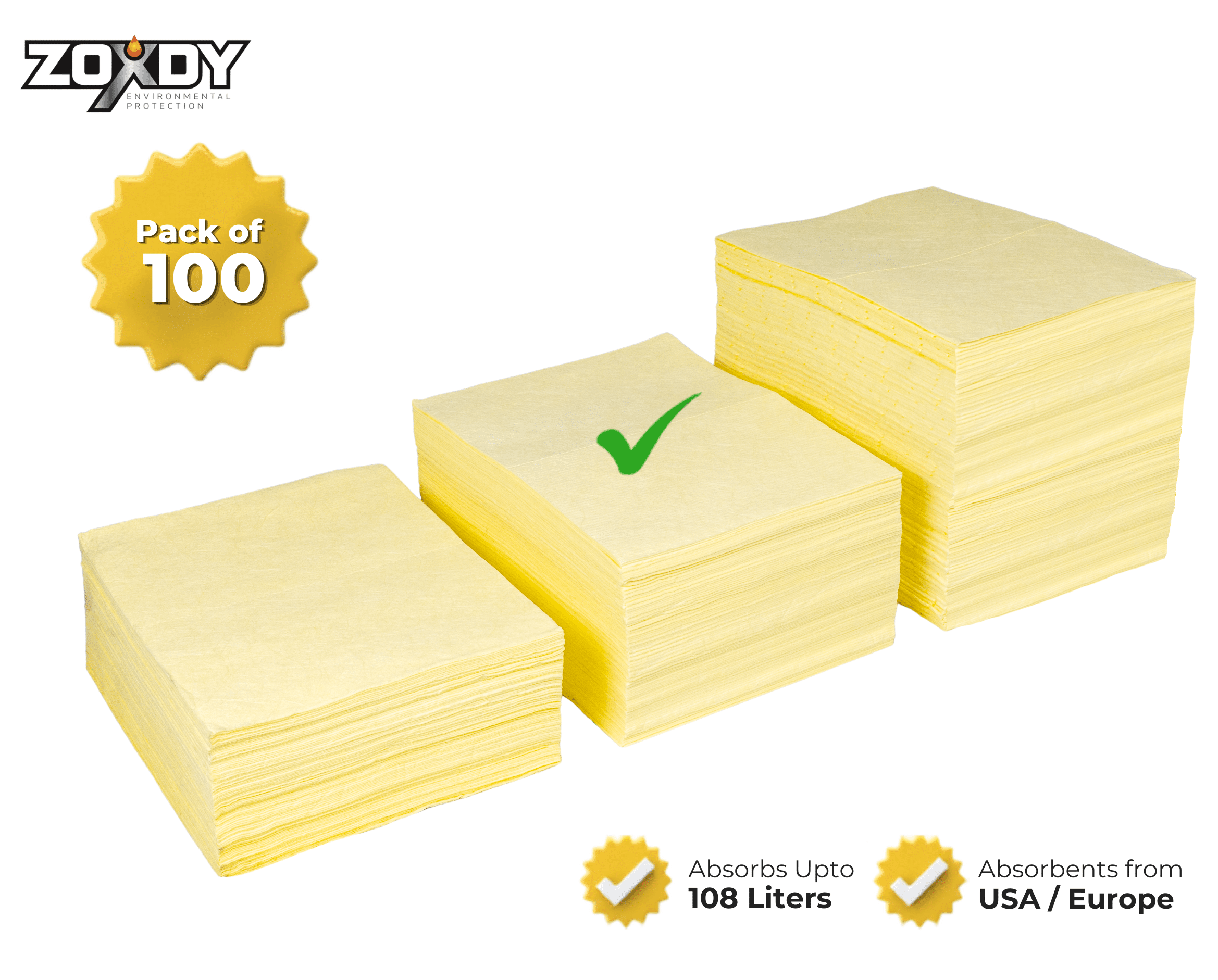 plain chemical absorbent pad