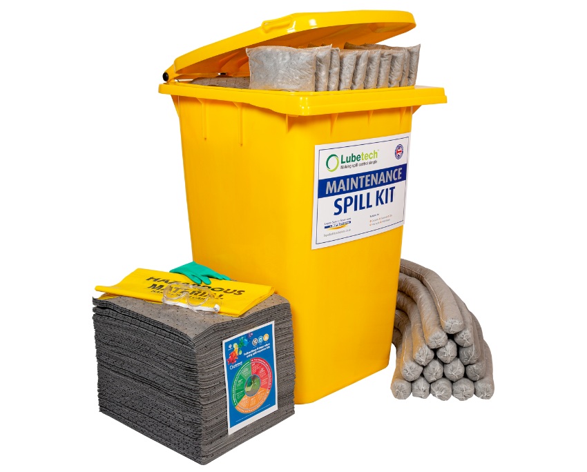 Lubetech Universal Spill Kit in Wheelie Bin, 360 Liter 