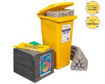 Lubetech Universal Spill Kit in Wheelie Bin, 120 Liter