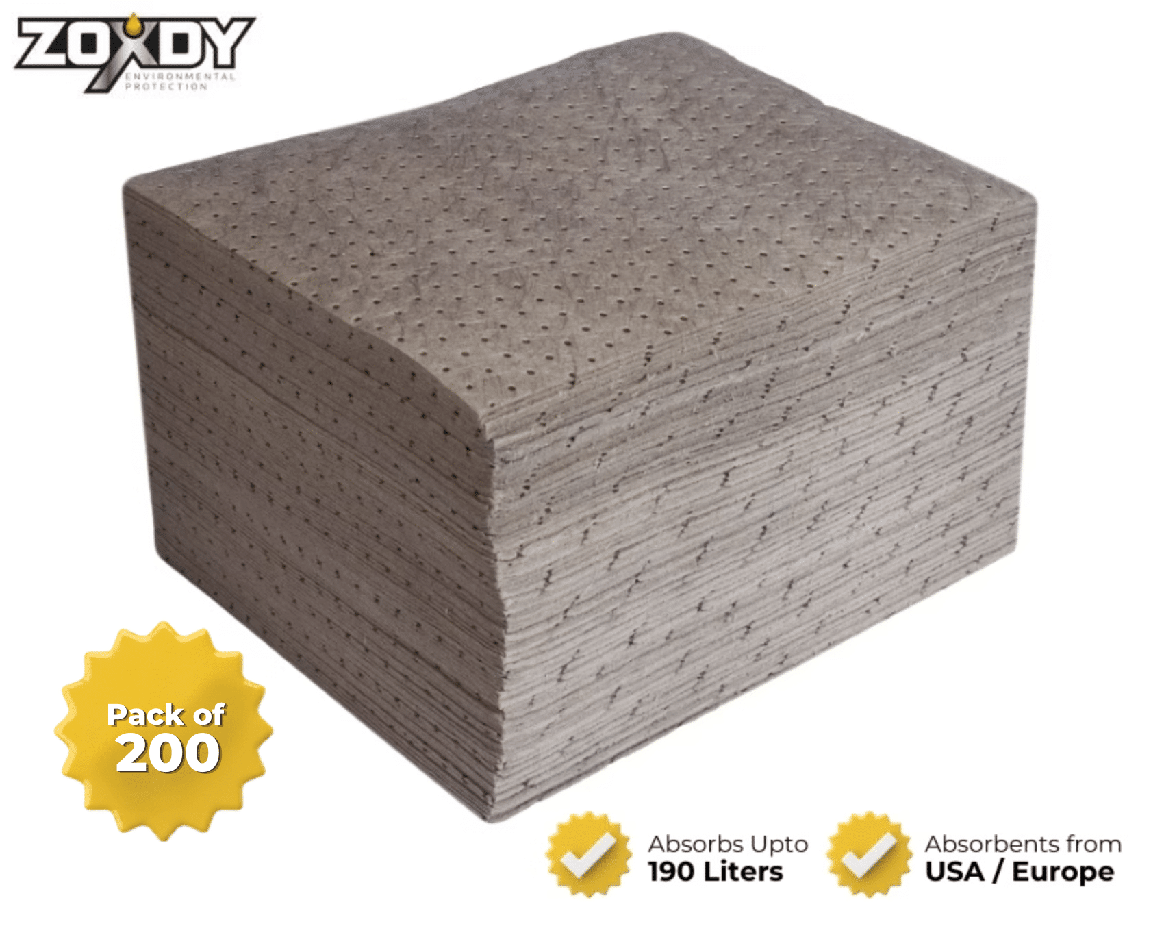 bonded universal absorbent pad