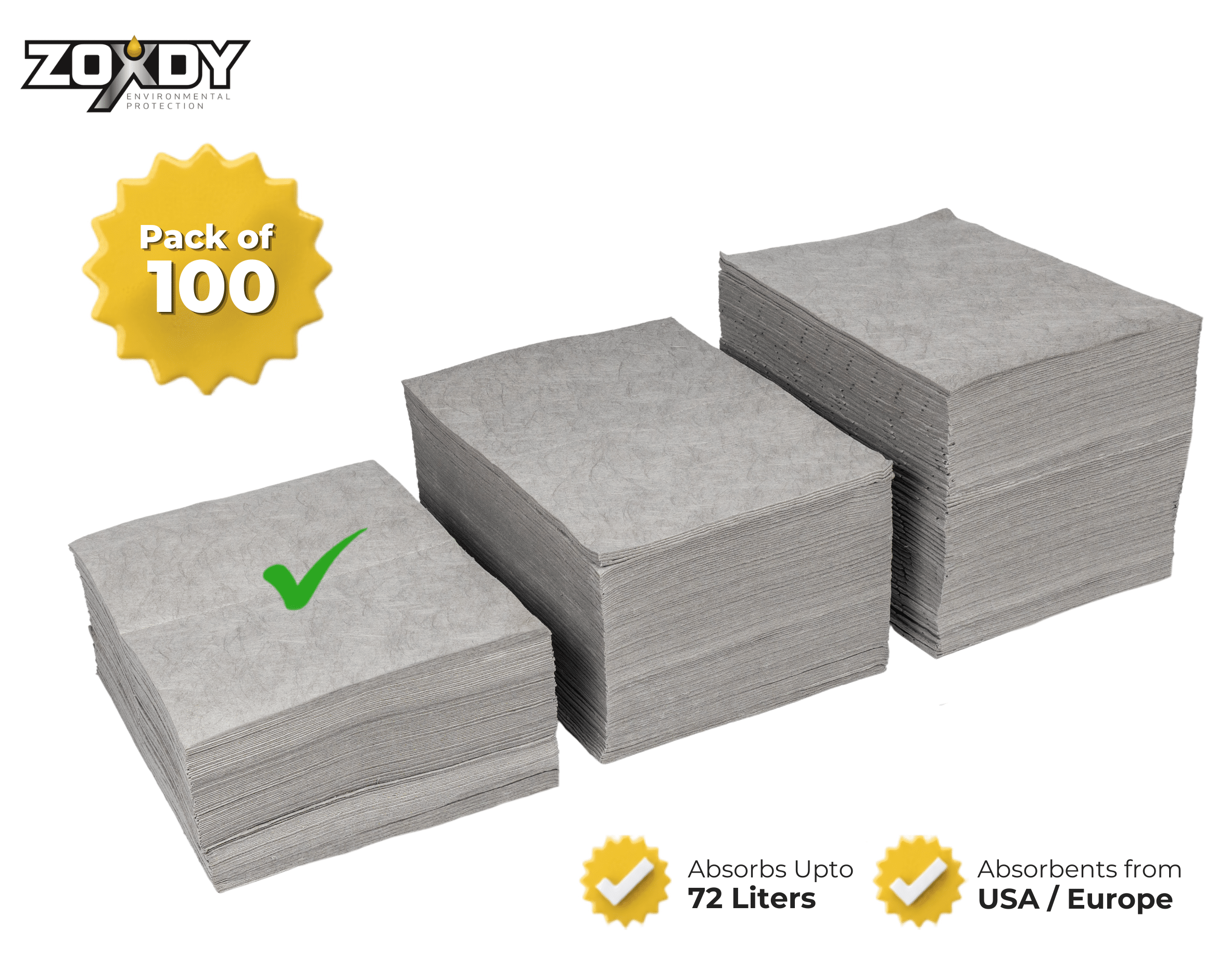 plain universal absorbent pad