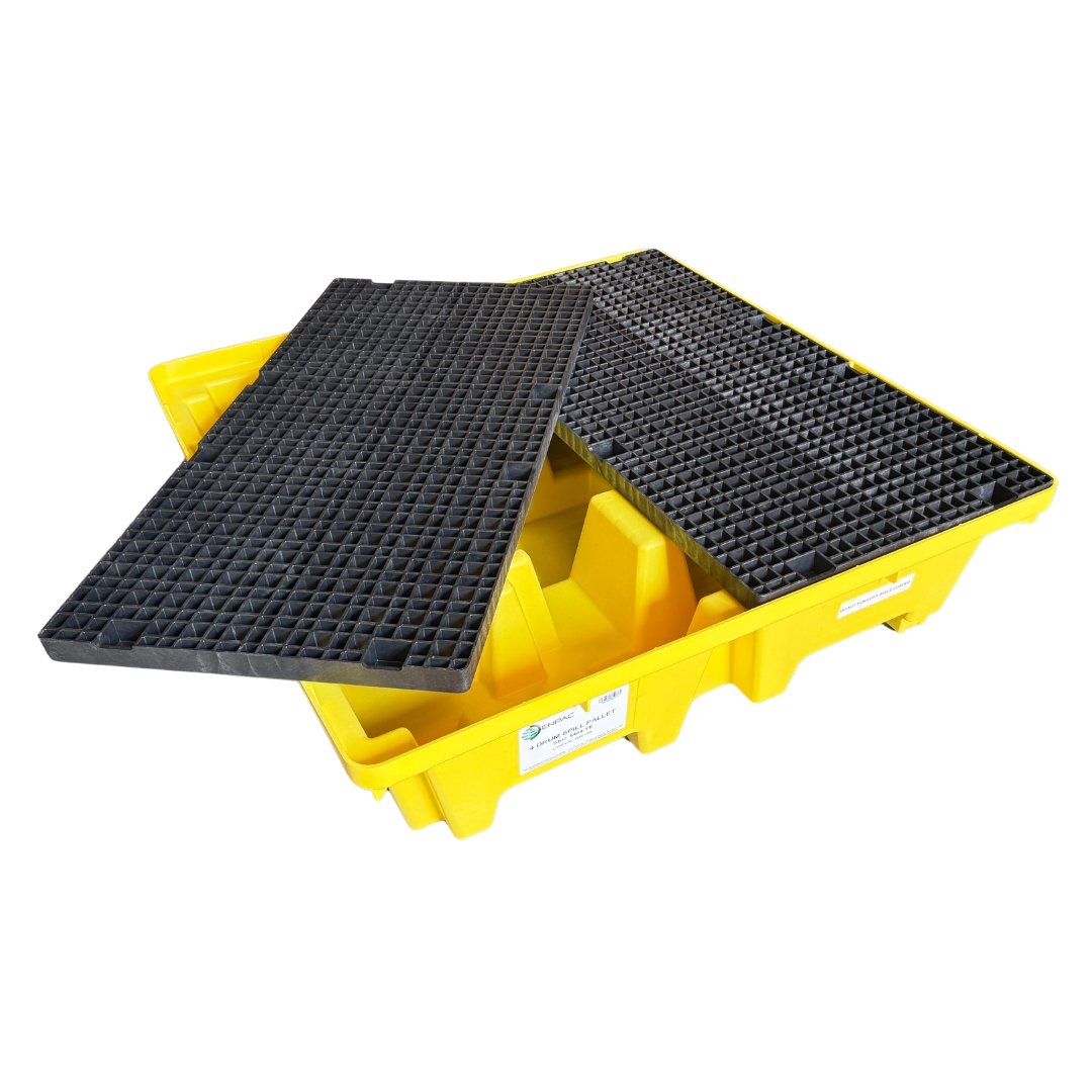 4 Drum Spill Pallet, Slim-Line, Nestable (1)