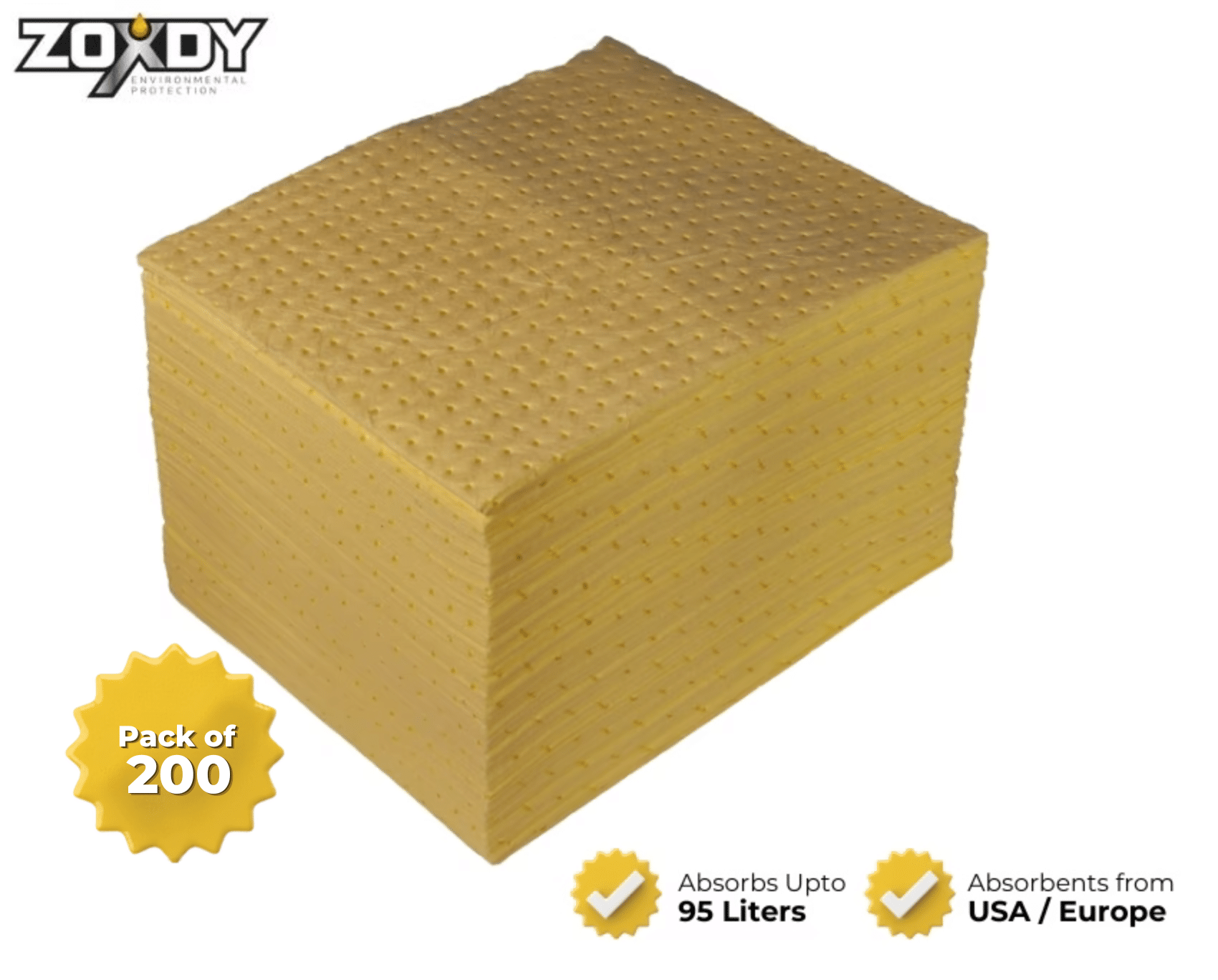 bonded chemical absorbent pad