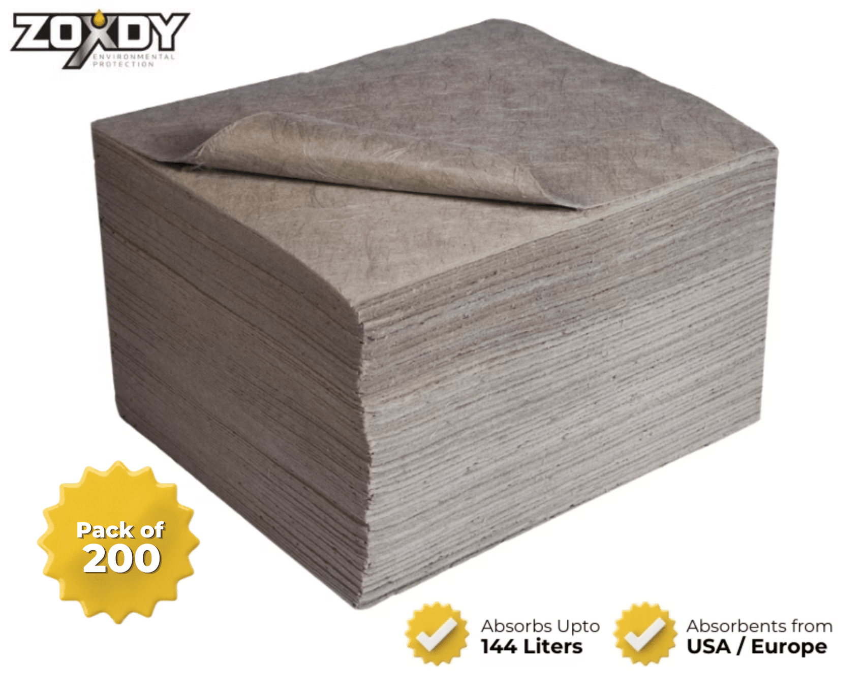 plain universal absorbent pad